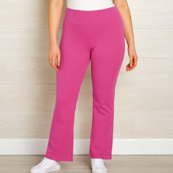 A New Day Women's Size 2 Pink Pull On High Waisted Flare Leg Pants - Picture 1 of 7